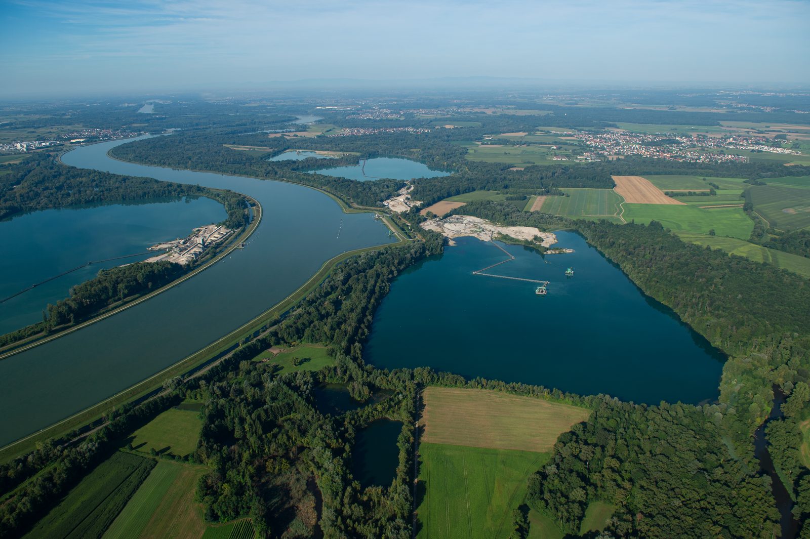 Gravières de Stattmatten et Hubele - photographie aérienne hélicoptère